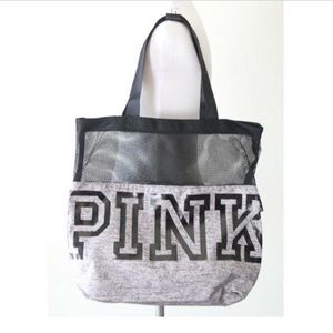 Pink Mesh Tote Bag